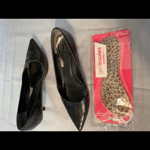 Nine West black textured heels - Picture 4 of 4